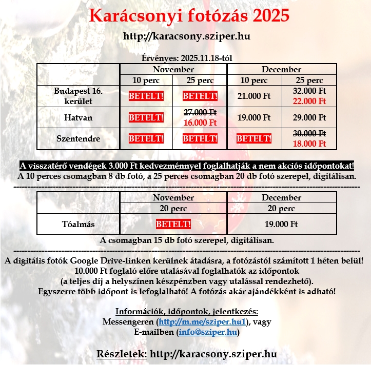 Karácsonyi fotózás 2025